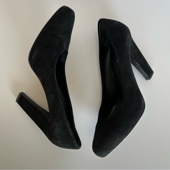 Prada Black Suede Close Toed High Heels - Picture 7 of 12